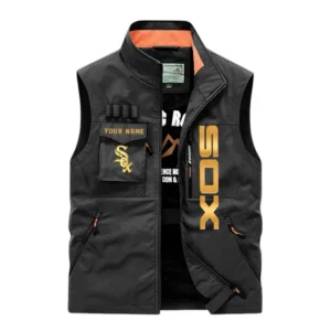 Chicago White Sox Outdoor Sleeveless Vest, All Over Print Outdoor Sleeveless Vest Chicago White Sox DMBL1136192484 - Black