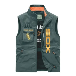 Chicago White Sox Outdoor Sleeveless Vest, All Over Print Outdoor Sleeveless Vest Chicago White Sox DMBL1136192484 - Bean Green