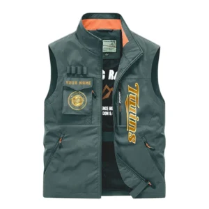 Minnesota Twins Outdoor Sleeveless Vest, All Over Print Outdoor Sleeveless Vest Minnesota Twins DMBL1136192485 - Bean Green