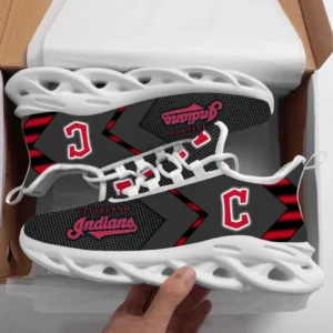 Cleveland Indians Sox Max Soul Shoes, All Over Print Max Soul Shoes Cleveland Indians DMBL1136192541 - White
