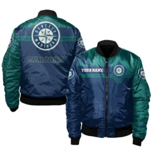 Seattle Mariners Bomber Jacket, All Over Print Bomber Jacket Seattle Mariners DMLB1046102044