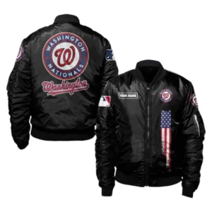 Washington Nationals Bomber Jacket, All Over Print Bomber Jacket Washington Nationals DMLB1056102054