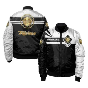 Minnesota Twins Bomber Jacket, All Over Print Zipper Bomber Jacket Minnesota Twins DMLB1066112030