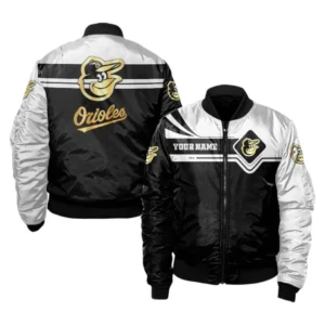 Baltimore Orioles Bomber Jacket, All Over Print Zipper Bomber Jacket Baltimore Orioles DMLB1066112047