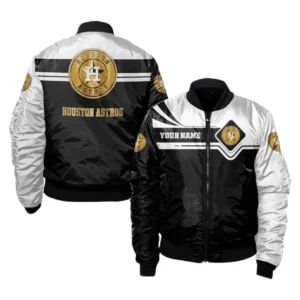 Houston Astros Bomber Jacket, All Over Print Zipper Bomber Jacket Houston Astros DMLB1066112052
