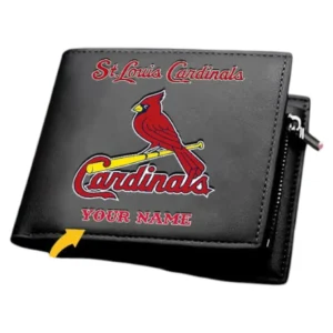 St. Louis Cardinals Horizontal Leather Wallet, All Over Print Zipper Horizontal Leather Wallet St. Louis Cardinals - Black DMLB1076112026