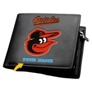Baltimore Orioles Horizontal Leather Wallet, All Over Print Zipper Horizontal Leather Wallet Baltimore Orioles - Black DMLB1076112033