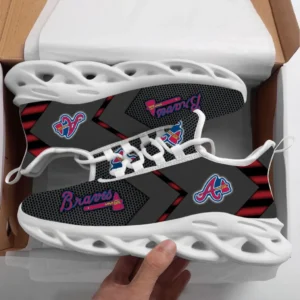 Atlanta Braves Max Soul Shoes, All Over Print Zipper Max Soul Shoes Atlanta Braves - White DMLB1096112026