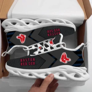 Boston Red Sox Max Soul Shoes, All Over Print Zipper Max Soul Shoes Boston Red Sox - White DMLB1096112028