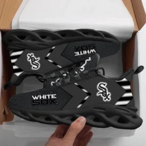 Chicago White Sox Max Soul Shoes, All Over Print Zipper Max Soul Shoes Chicago White Sox - Black DMLB1096112030