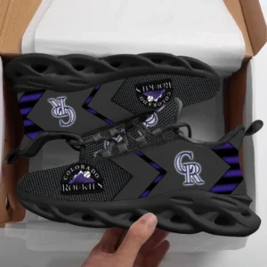 Colorado Rockies Max Soul Shoes, All Over Print Zipper Max Soul Shoes Colorado Rockies - Black DMLB1096112033