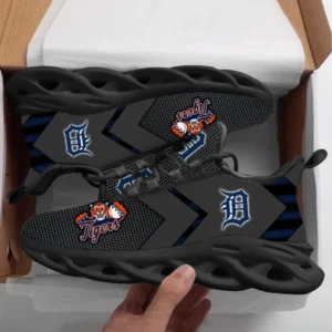 Detroit Tigers Max Soul Shoes, All Over Print Zipper Max Soul Shoes Detroit Tigers - Black DMLB1096112034