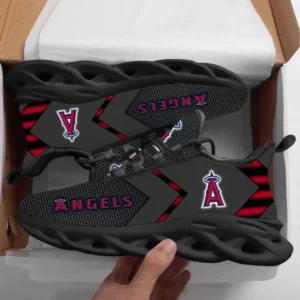 Los Angeles Angels Max Soul Shoes, All Over Print Zipper Max Soul Shoes Los Angeles Angels - Black DMLB1096112037