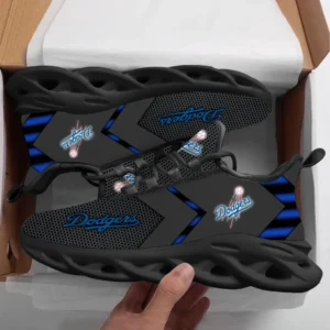 Los Angeles Dodgers Max Soul Shoes, All Over Print Zipper Max Soul Shoes Los Angeles Dodgers - Black DMLB1096112038