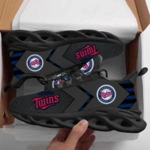 Minnesota Twins Max Soul Shoes, All Over Print Zipper Max Soul Shoes Minnesota Twins - Black DMLB1096112041