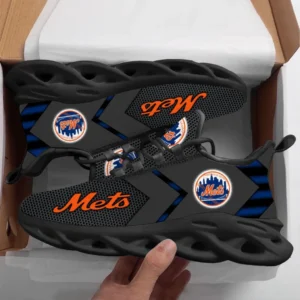 New York Mets Max Soul Shoes, All Over Print Zipper Max Soul Shoes New York Mets - Black DMLB1096112042