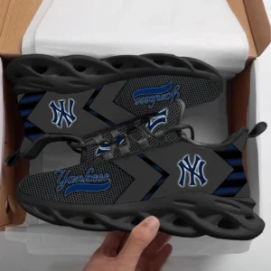 New York Yankees Max Soul Shoes, All Over Print Zipper Max Soul Shoes New York Yankees - Black DMLB1096112043