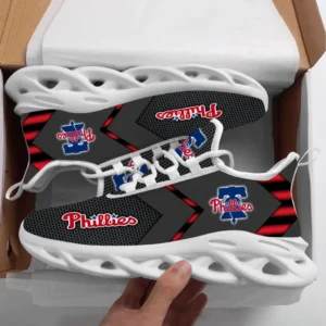 Philadelphia Phillies Max Soul Shoes, All Over Print Zipper Max Soul Shoes Philadelphia Phillies - White DMLB1096112045