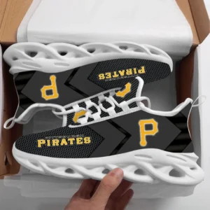 Pittsburgh Pirates Max Soul Shoes, All Over Print Zipper Max Soul Shoes Pittsburgh Pirates - White DMLB1096112046