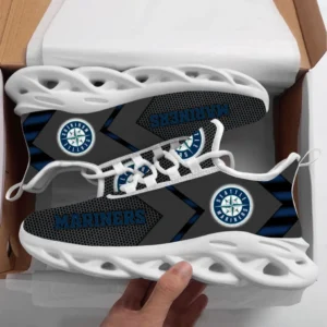 Seattle Mariners Max Soul Shoes, All Over Print Zipper Max Soul Shoes Seattle Mariners - White DMLB1096112049