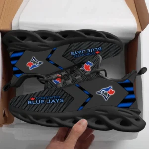 Toronto Blue Jays Max Soul Shoes, All Over Print Zipper Max Soul Shoes Toronto Blue Jays - Black DMLB1096112053