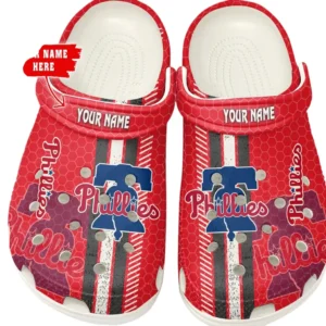 Philadelphia Phillies Crocs, All Over Print Zipper Crocs Philadelphia Phillies - white DMLB1106112025