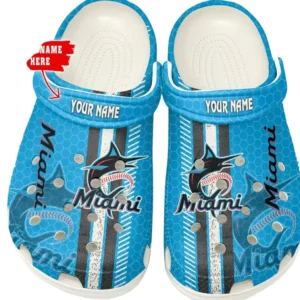 Miami Marlins Crocs, All Over Print Zipper Crocs Miami Marlins - white DMLB1106112046