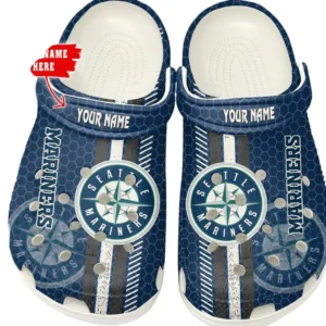 Seattle Mariners Crocs, All Over Print Zipper Crocs Seattle Mariners - white DMLB1106112054