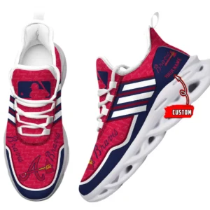 Atlanta Braves Max Soul Shoes, All Over Print Zipper Max Soul Shoes Atlanta Braves - White DMLB1256162030