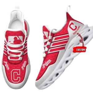 Cleveland Guardians Max Soul Shoes, All Over Print Zipper Max Soul Shoes Cleveland Guardians - White DMLB1256162037