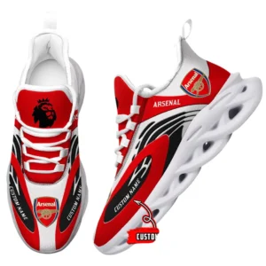 Arsenal Max Soul Shoes, All Over Print Zipper Max Soul Shoes Arsenal - White DMLB1256162055