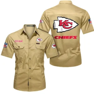 Dallas Cowboys Short Sleeved Shirtt, All Over Print Short Sleeved Shirt Dallas Cowboys - Khaki DNFL1026122025