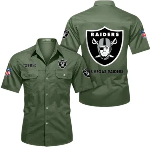 Pittsburgh Steelers Short Sleeved Shirtt, All Over Print Short Sleeved Shirt Pittsburgh Steelers - Army Green DNFL1026122026