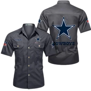 Chicago Bears Short Sleeved Shirtt, All Over Print Short Sleeved Shirt Chicago Bears - Gray DNFL1026122027