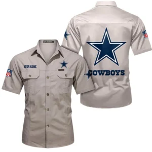 Chicago Bears Short Sleeved Shirtt, All Over Print Short Sleeved Shirt Chicago Bears - Beige DNFL1026122027