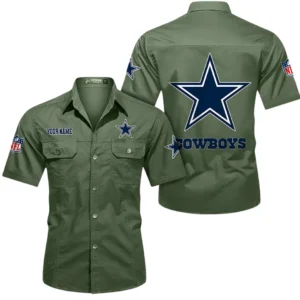 Chicago Bears Short Sleeved Shirtt, All Over Print Short Sleeved Shirt Chicago Bears - Army Green DNFL1026122027