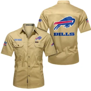 San Francisco 49ers Short Sleeved Shirtt, All Over Print Short Sleeved Shirt San Francisco 49ers - Khaki DNFL1026122028