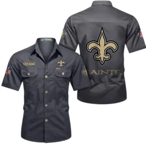 Kansas City Chiefs Short Sleeved Shirtt, All Over Print Short Sleeved Shirt Kansas City Chiefs - Gray DNFL1026122030