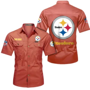 Miami Dolphins Short Sleeved Shirtt, All Over Print Short Sleeved Shirt Miami Dolphins - Red DNFL1026122032
