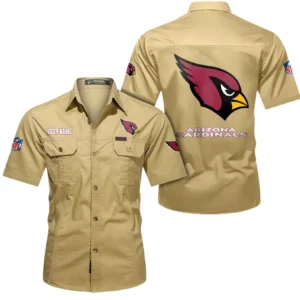 New York Jets Short Sleeved Shirtt, All Over Print Short Sleeved Shirt New York Jets - Khaki DNFL1026122033
