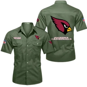 New York Jets Short Sleeved Shirtt, All Over Print Short Sleeved Shirt New York Jets - Army Green DNFL1026122033