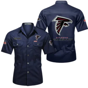 New England Patriots Short Sleeved Shirtt, All Over Print Short Sleeved Shirt New England Patriots - Dark Blue DNFL1026122034