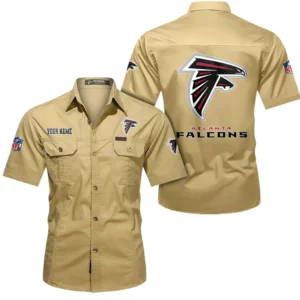 New England Patriots Short Sleeved Shirtt, All Over Print Short Sleeved Shirt New England Patriots - Khaki DNFL1026122034