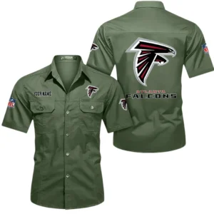 New England Patriots Short Sleeved Shirtt, All Over Print Short Sleeved Shirt New England Patriots - Army Green DNFL1026122034