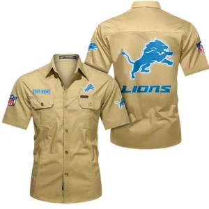 Philadelphia Eagles Short Sleeved Shirtt, All Over Print Short Sleeved Shirt Philadelphia Eagles - Khaki DNFL1026122036