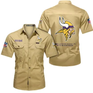 New Orleans Saints Short Sleeved Shirtt, All Over Print Short Sleeved Shirt New Orleans Saints - Khaki DNFL1026122038