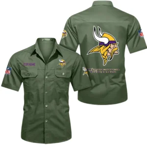 New Orleans Saints Short Sleeved Shirtt, All Over Print Short Sleeved Shirt New Orleans Saints - Army Green DNFL1026122038