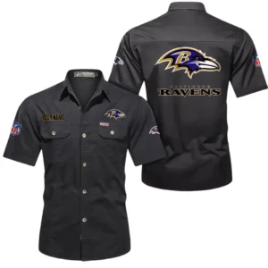 Minnesota Vikings Short Sleeved Shirtt, All Over Print Short Sleeved Shirt Minnesota Vikings - Black DNFL1026122039