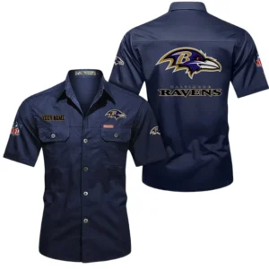 Minnesota Vikings Short Sleeved Shirtt, All Over Print Short Sleeved Shirt Minnesota Vikings - Dark Blue DNFL1026122039