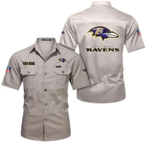 Minnesota Vikings Short Sleeved Shirtt, All Over Print Short Sleeved Shirt Minnesota Vikings - Beige DNFL1026122039